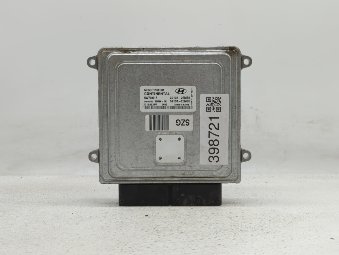 2014-2016 Hyundai Elantra PCM Engine Control Computer ECU ECM PCU OEM P/N:39100-2EML6 39102-2EMB5 Fits Fits 2014 2015 2016 O