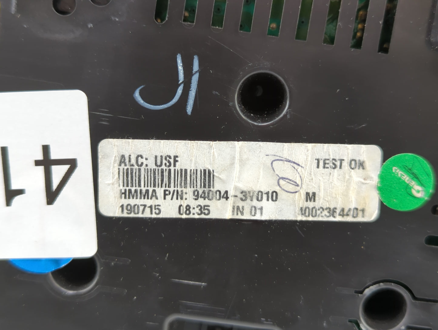 2014-2016 Hyundai Elantra Instrument Cluster Speedometer Gauges P/N:94004-3Y000 94004-3Y010 Fits Fits 2014 2015 2016 OEM Use