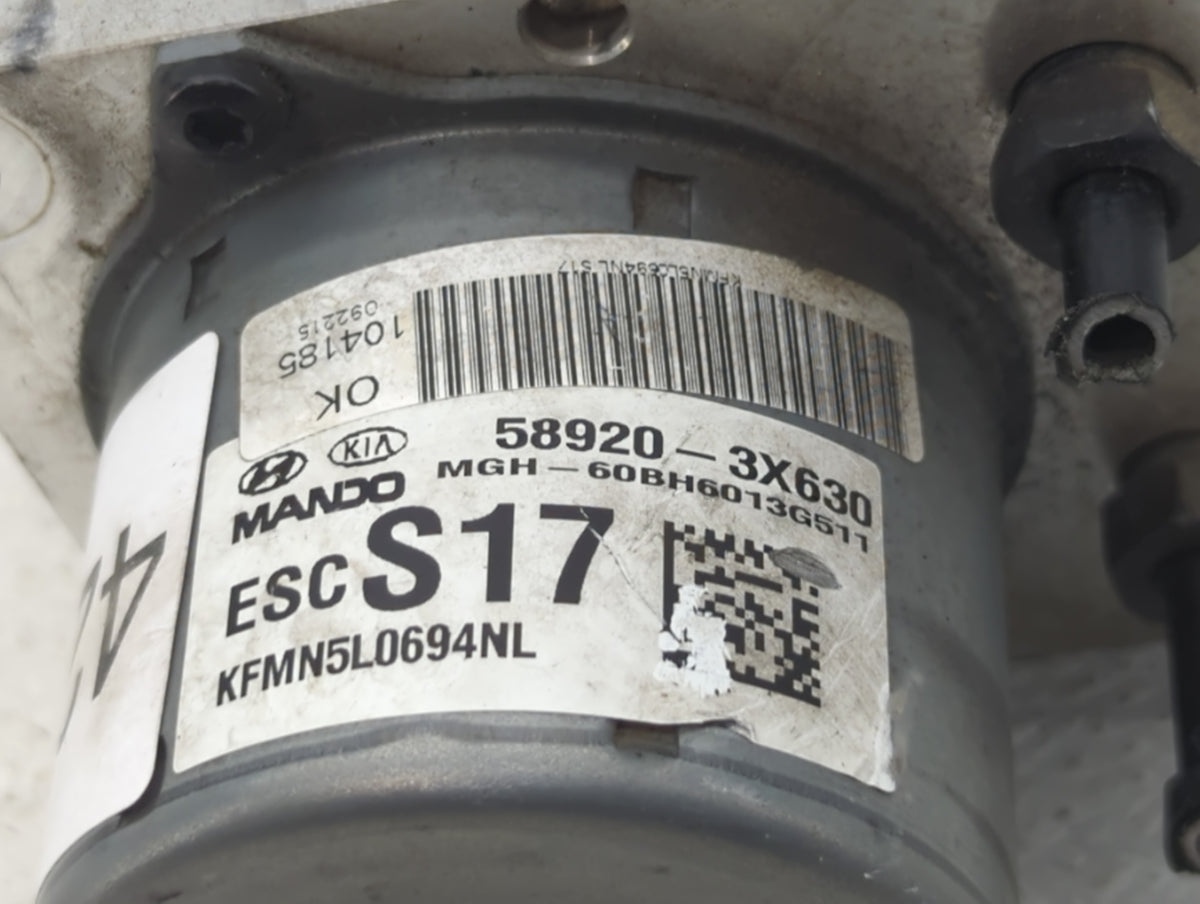 2014-2016 Hyundai Elantra Anti-Lock Brake ABS Pump Module Actuator OEM P/N:58920-3X630 Fits Fits 2014 2015 2016 OEM Used Aut