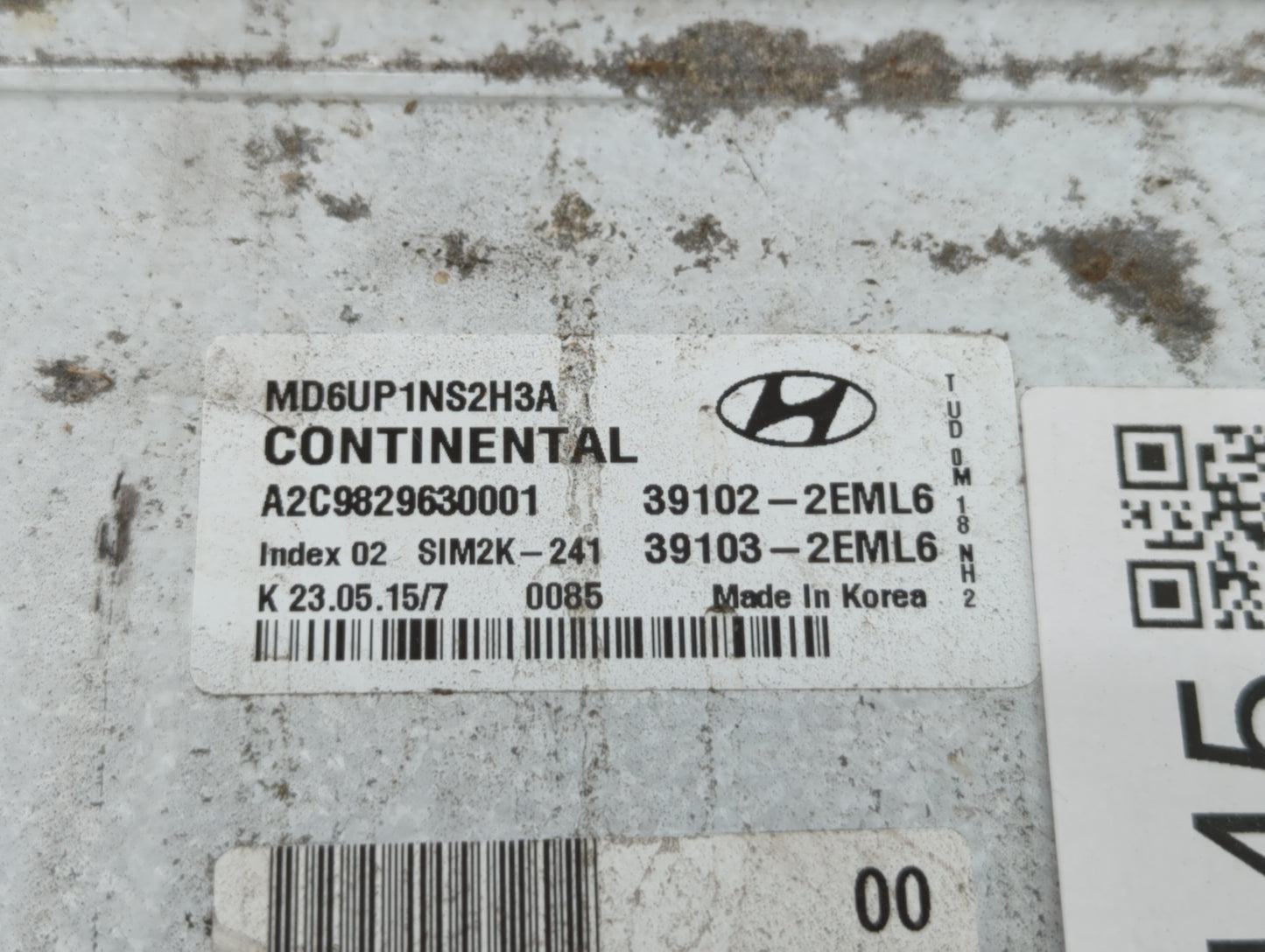 2014-2016 Hyundai Elantra PCM Engine Control Computer ECU ECM PCU OEM P/N:39103-2EMY5 39102-2EMY5 Fits Fits 2014 2015 2016 O