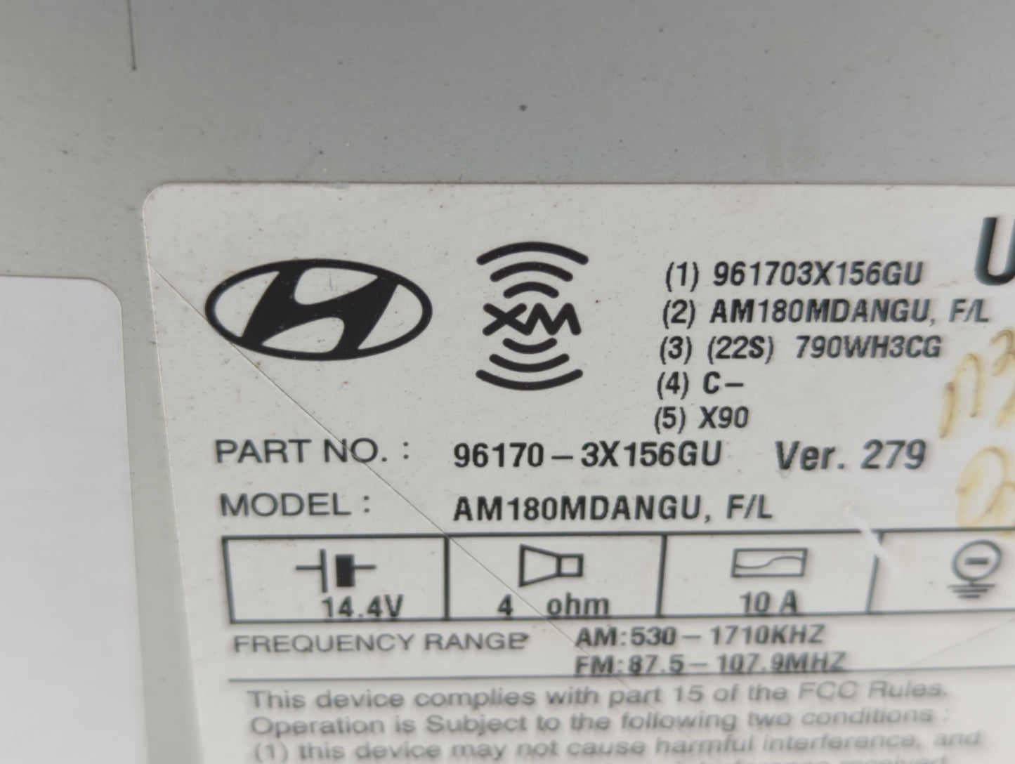 2014-2016 Hyundai Elantra Am Fm Cd Player Radio Receiver - Oemusedautoparts1.com