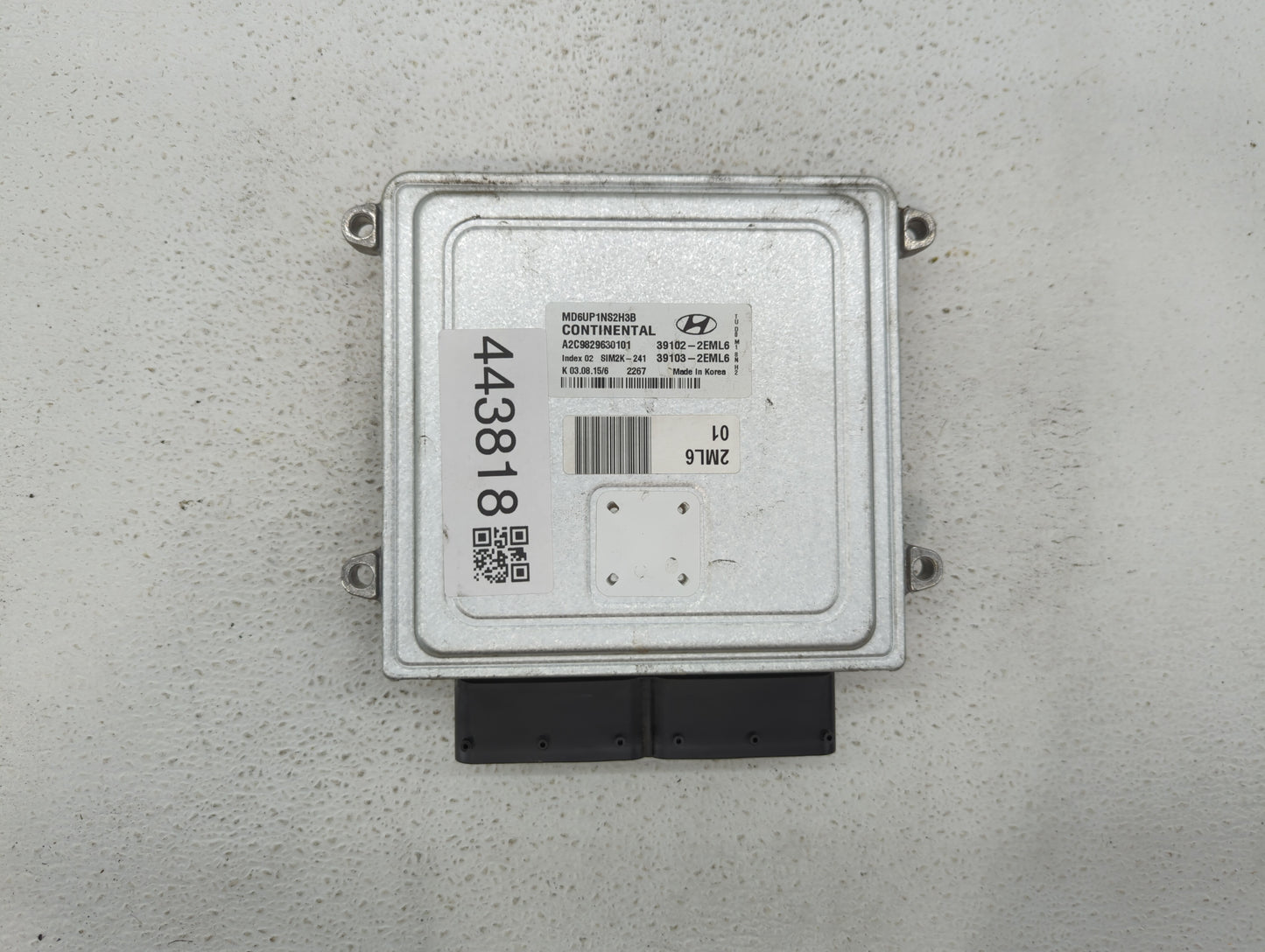 2014-2016 Hyundai Elantra PCM Engine Control Computer ECU ECM PCU OEM P/N:39103-2EML4 39102-2EML4 Fits Fits 2014 2015 2016 O