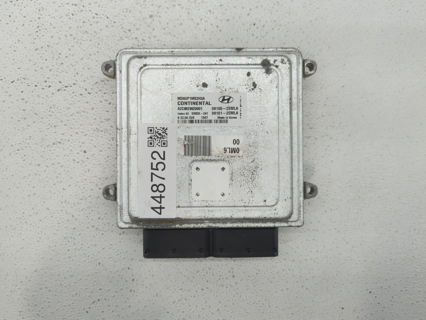 2014-2016 Hyundai Elantra PCM Engine Control Computer ECU ECM PCU OEM P/N:39101-2EML6 39100-2EML6 Fits Fits 2014 2015 2016 O