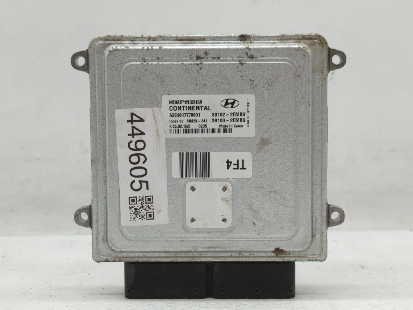 2014-2016 Hyundai Elantra PCM Engine Control Computer ECU ECM PCU OEM P/N:39102-2EMW5 39100-2EML6 Fits Fits 2014 2015 2016 O