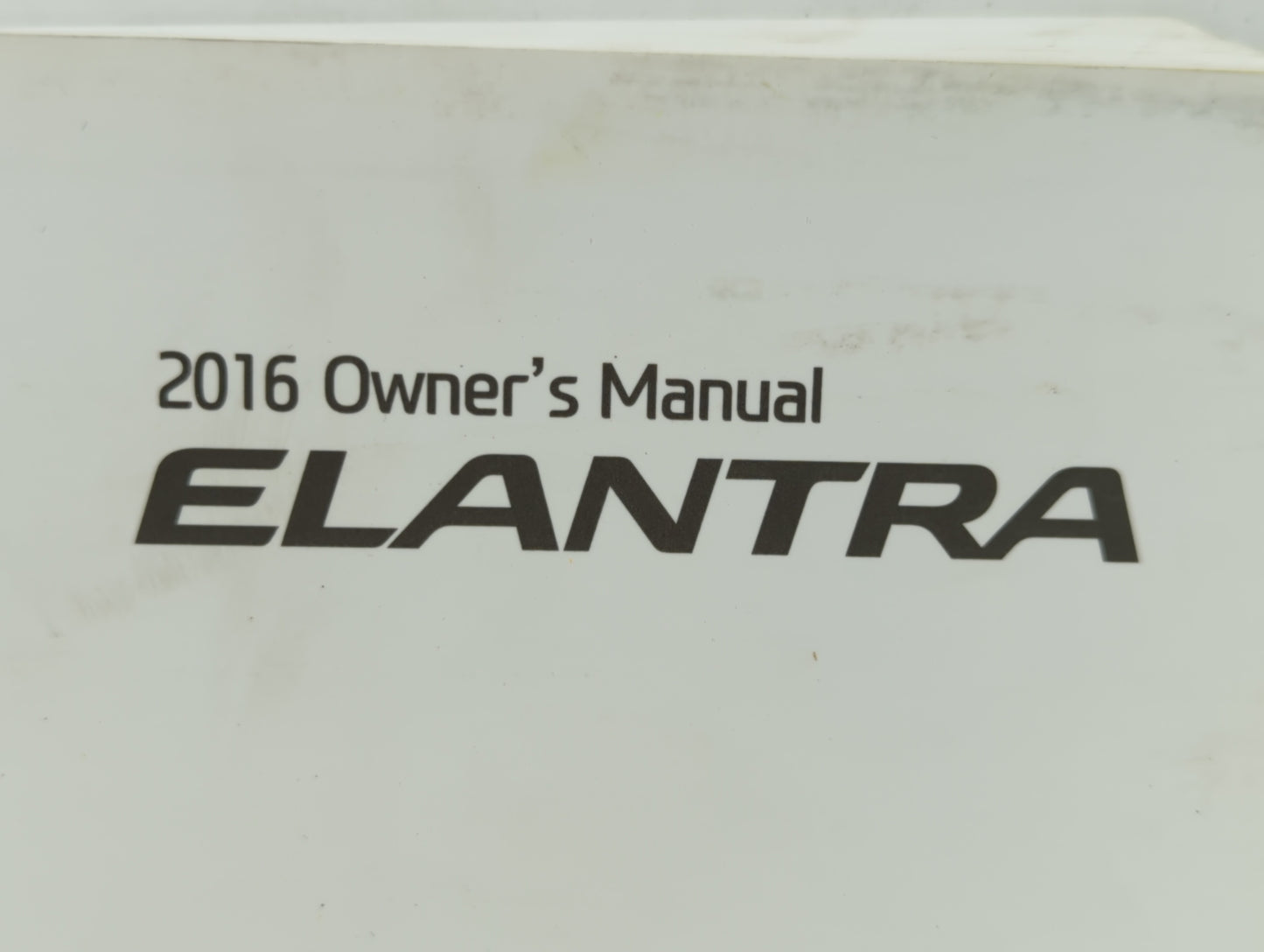 2016 Hyundai Elantra Owners Manual Book Guide OEM Used Auto Parts - Oemusedautoparts1.com