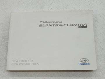 2016 Hyundai Elantra Owners Manual Book Guide OEM Used Auto Parts - Oemusedautoparts1.com