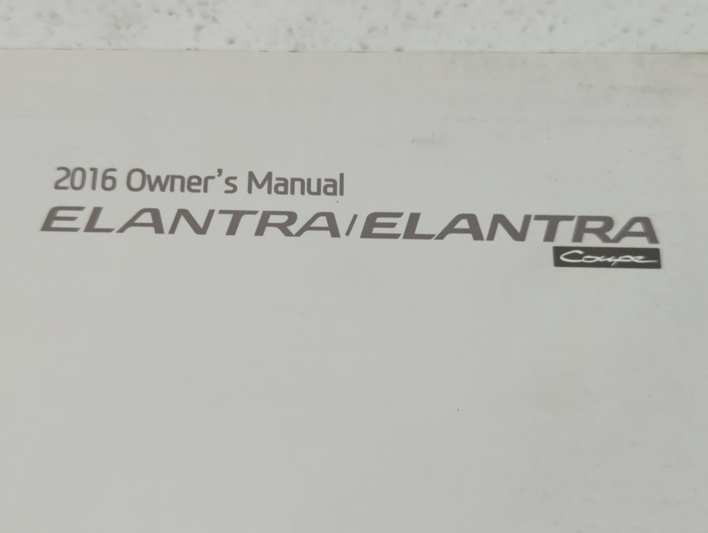 2016 Hyundai Elantra Owners Manual Book Guide OEM Used Auto Parts - Oemusedautoparts1.com