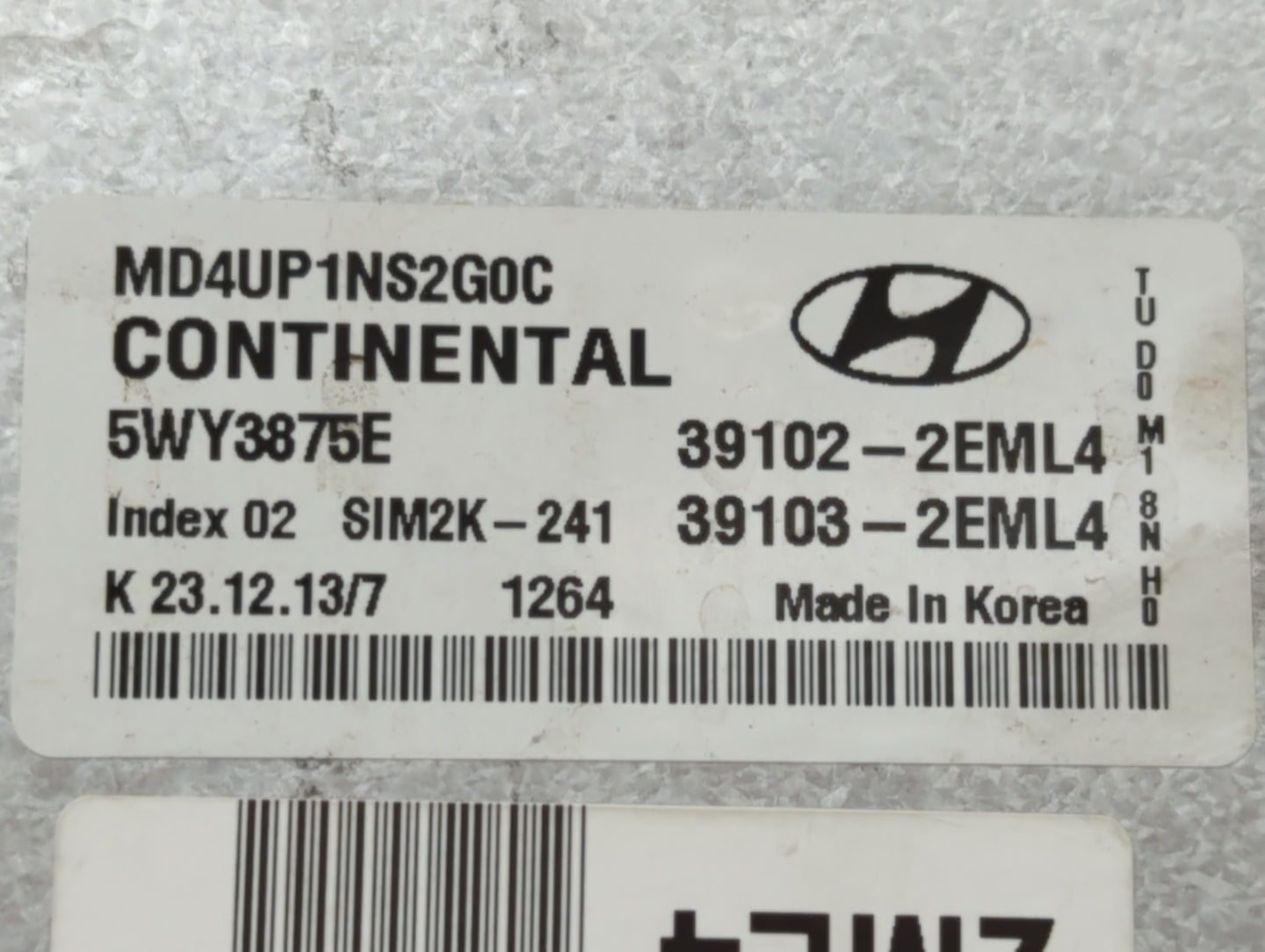 2014-2016 Hyundai Elantra PCM Engine Control Computer ECU ECM PCU OEM P/N:39102-2EML4 39101-2EML6 Fits Fits 2014 2015 2016 O