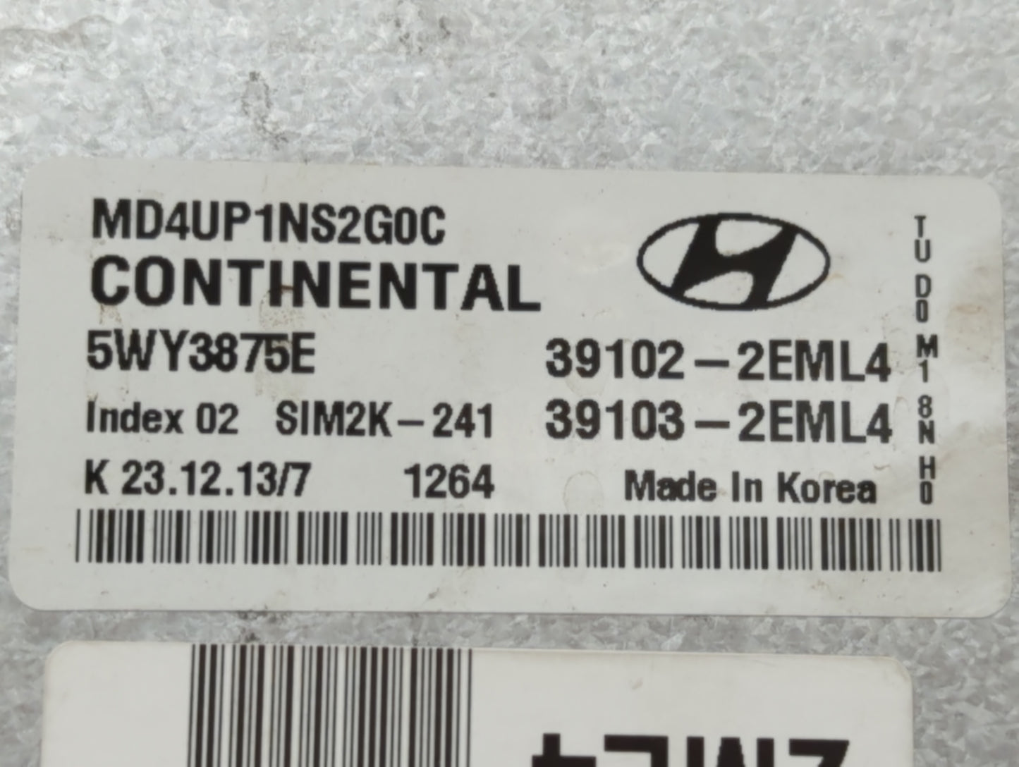 2014-2016 Hyundai Elantra PCM Engine Control Computer ECU ECM PCU OEM P/N:39102-2EML4 39101-2EML6 Fits Fits 2014 2015 2016 O