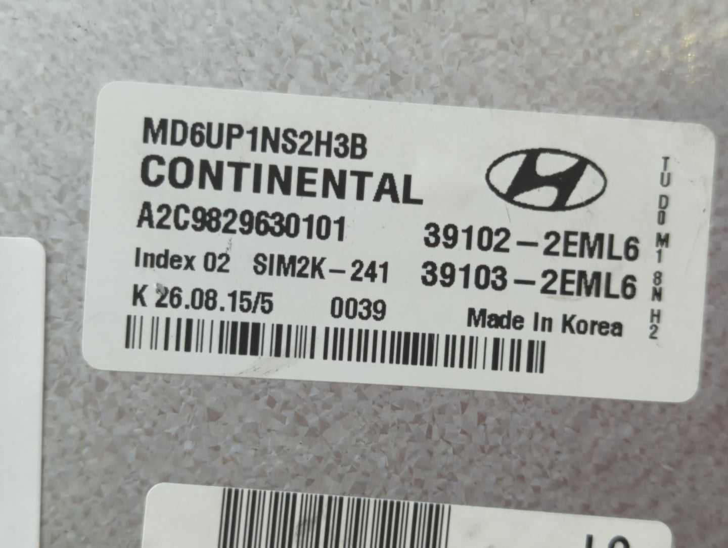 2014-2016 Hyundai Elantra PCM Engine Control Computer ECU ECM PCU OEM P/N:39102-2EML4 39101-2EML6 Fits Fits 2014 2015 2016 O