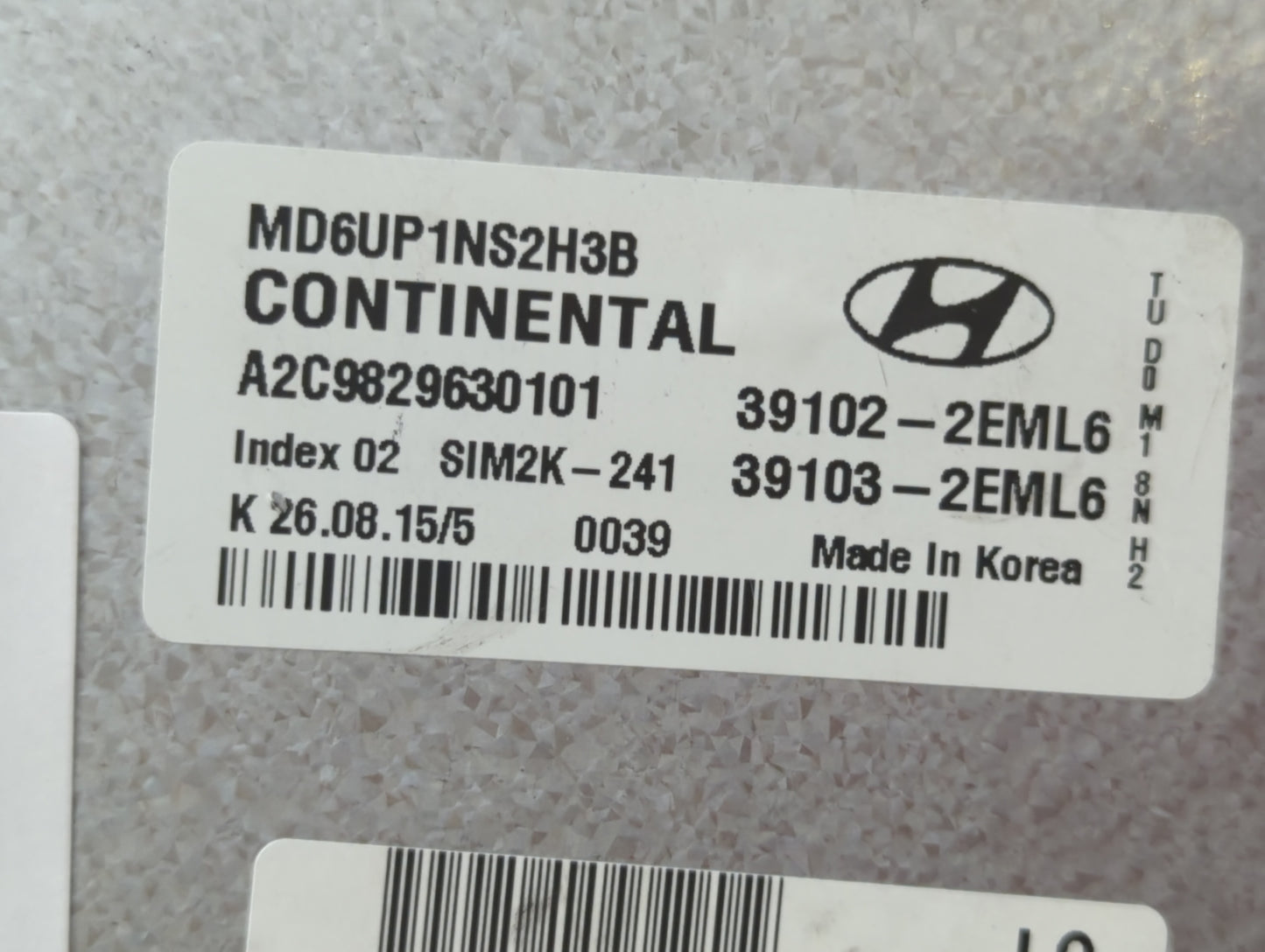 2014-2016 Hyundai Elantra PCM Engine Control Computer ECU ECM PCU OEM P/N:39102-2EML4 39101-2EML6 Fits Fits 2014 2015 2016 O