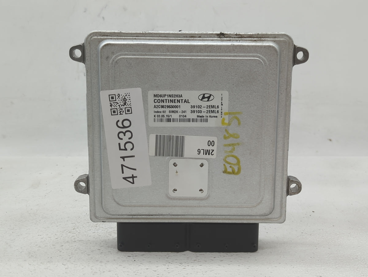 2014-2016 Hyundai Elantra PCM Engine Control Computer ECU ECM PCU OEM P/N:39103-2EML4 39102-2EML4, 39101-2EML6 Fits 2014 201