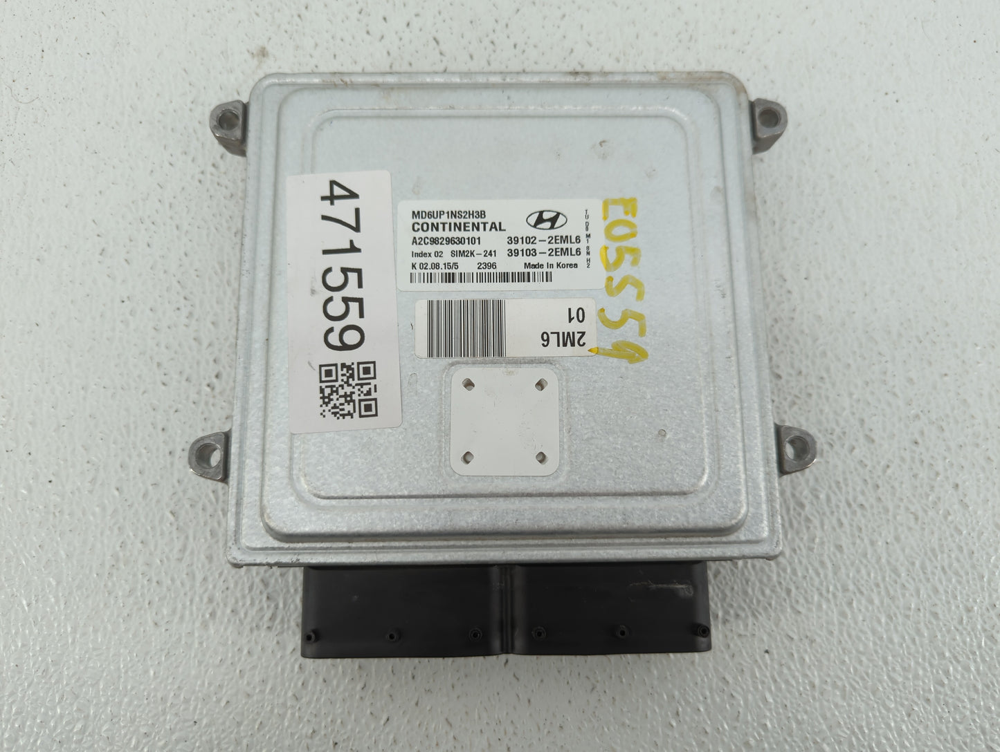 2014-2016 Hyundai Elantra PCM Engine Control Computer ECU ECM PCU OEM P/N:39103-2EML6 39102-2EML6 Fits Fits 2014 2015 2016 O