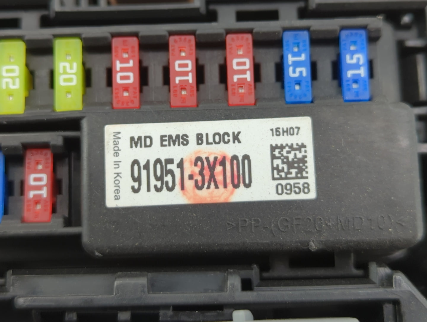 2014-2016 Hyundai Elantra Fusebox Fuse Box Panel Relay Module P/N:912013Y060 91951-3X100 Fits Fits 2014 2015 2016 OEM Used A