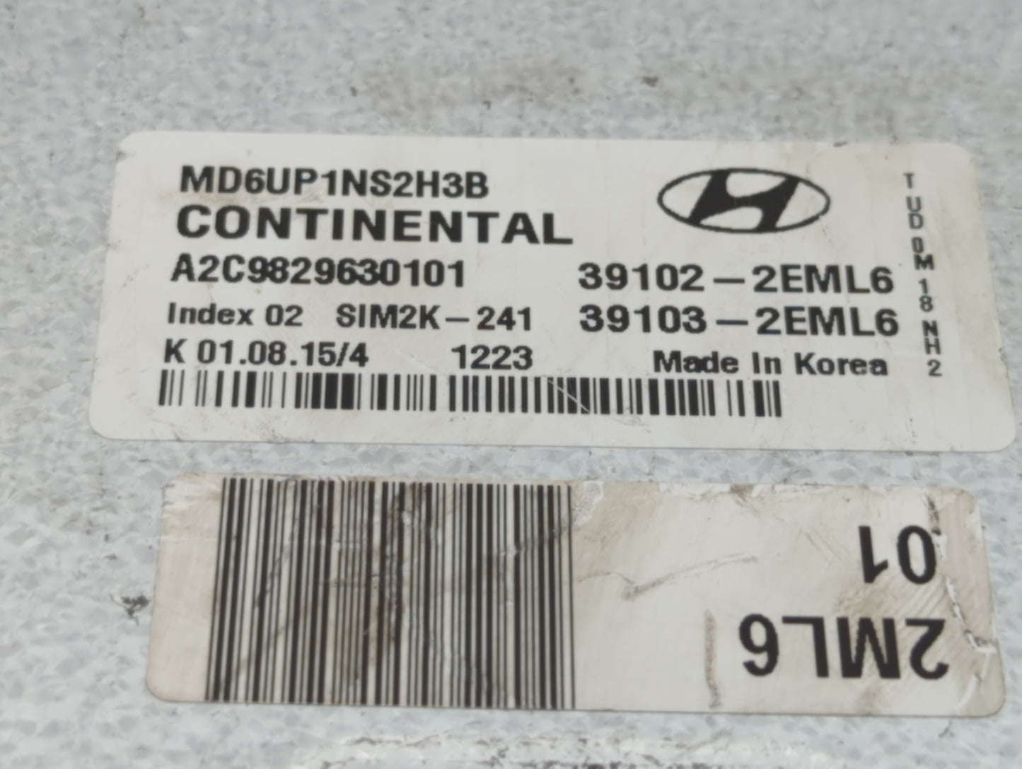 2014-2016 Hyundai Elantra PCM Engine Control Computer ECU ECM PCU OEM P/N:39103-2EML6 39102-2EML6 Fits Fits 2014 2015 2016 O
