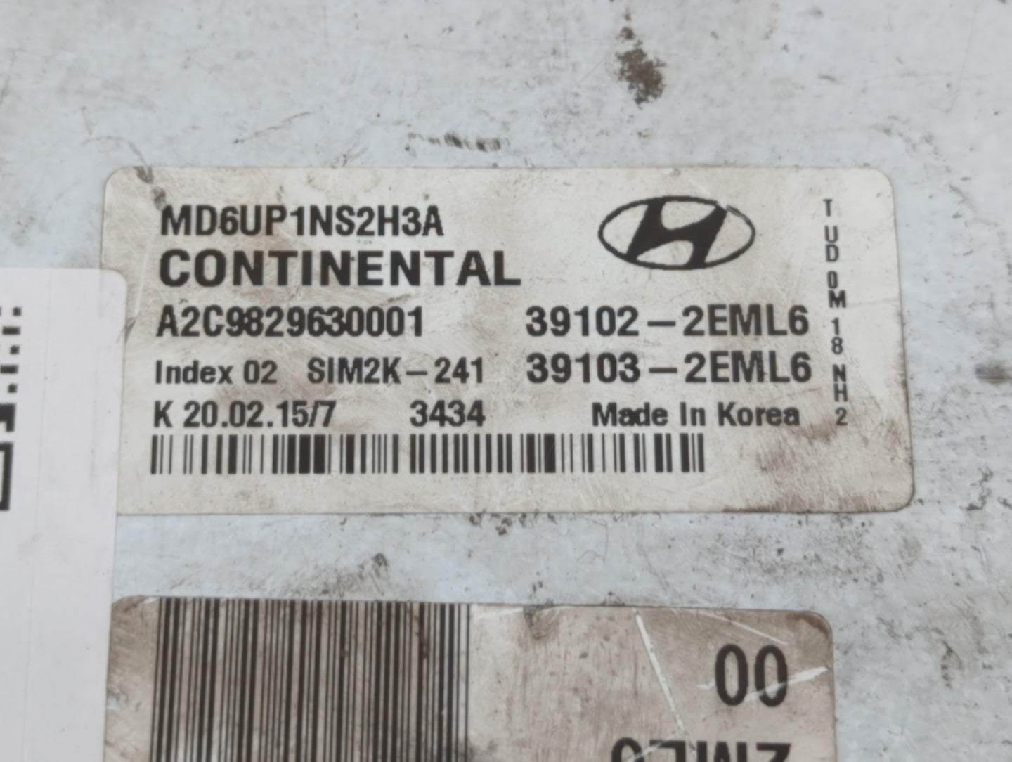 2014-2016 Hyundai Elantra PCM Engine Control Computer ECU ECM PCU OEM P/N:39103-2EML4 39102-2EML4 Fits Fits 2014 2015 2016 O
