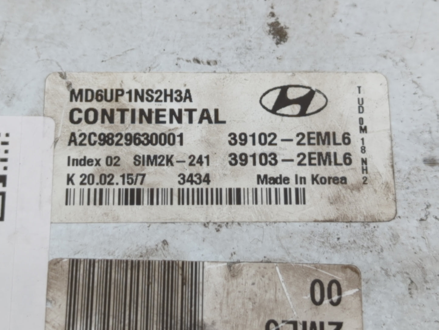 2014-2016 Hyundai Elantra PCM Engine Control Computer ECU ECM PCU OEM P/N:39103-2EML4 39102-2EML4 Fits Fits 2014 2015 2016 O