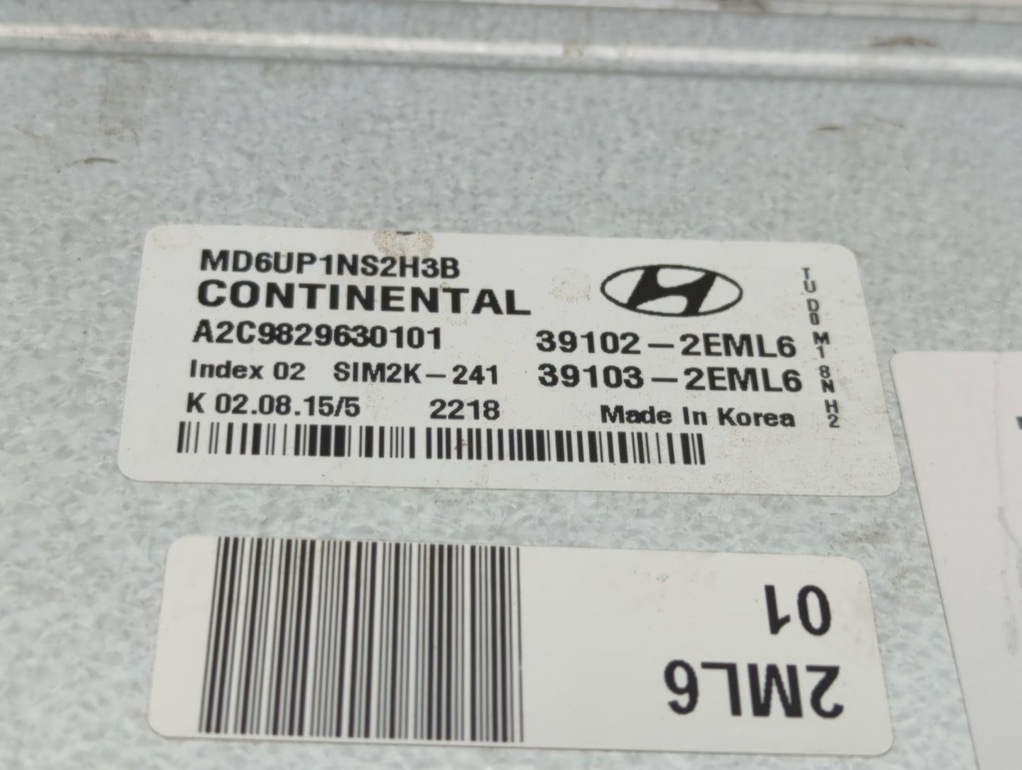 2014-2016 Hyundai Elantra PCM Engine Control Computer ECU ECM PCU OEM P/N:39103-2EML6 39102-2EML6 Fits Fits 2014 2015 2016 O