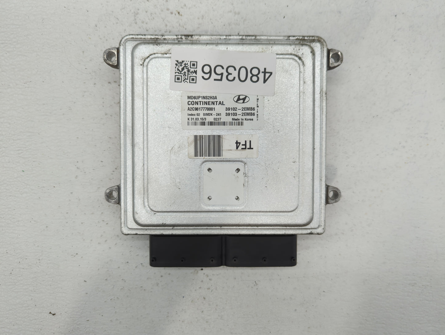 2014-2016 Hyundai Elantra PCM Engine Control Computer ECU ECM PCU OEM P/N:39103-2EMB6 39102-2EMB6 Fits Fits 2014 2015 2016 O