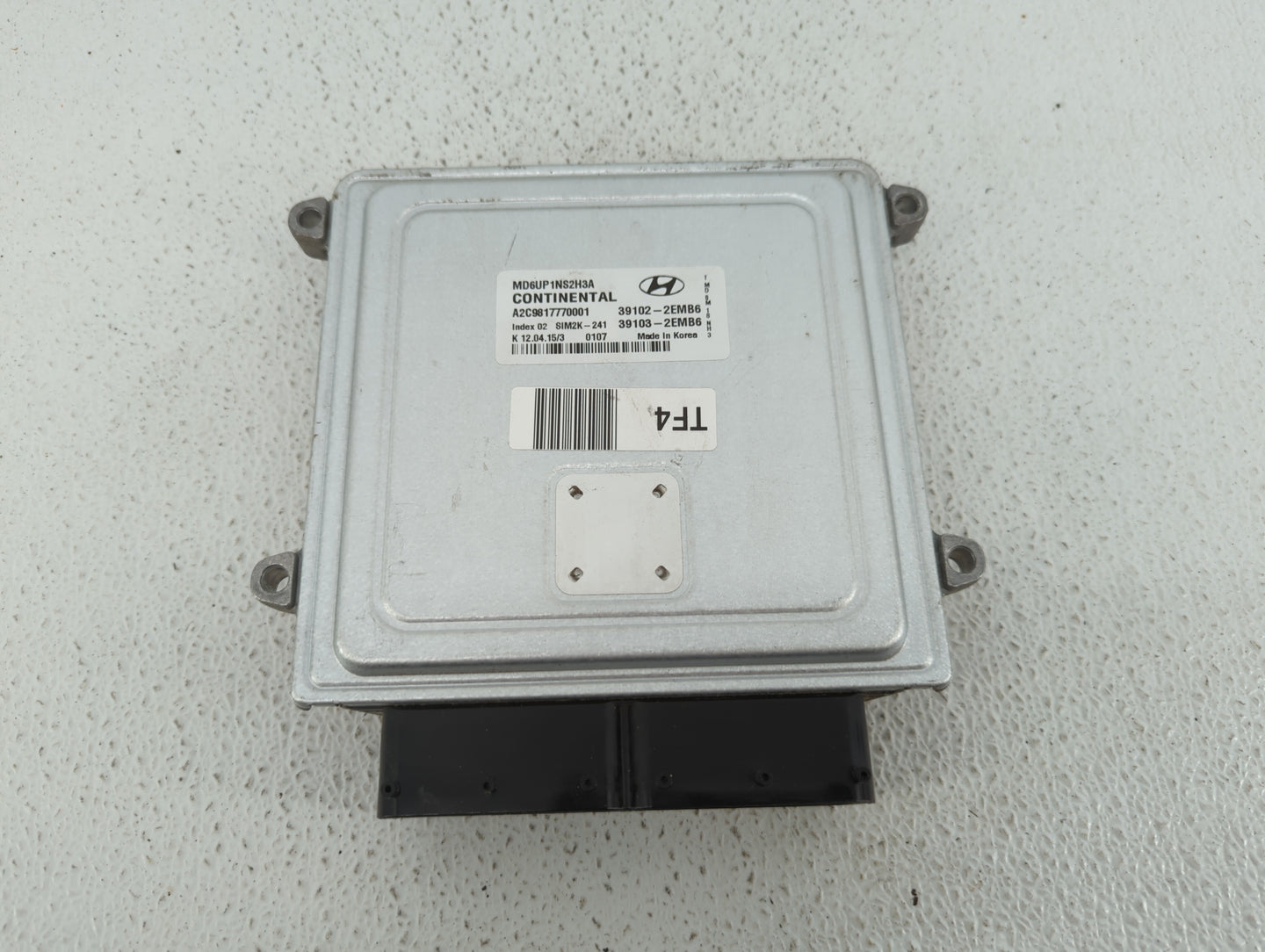 2014-2016 Hyundai Elantra PCM Engine Control Computer ECU ECM PCU OEM P/N:39103-2EMB6 39102-2EMB6 Fits Fits 2014 2015 2016 O