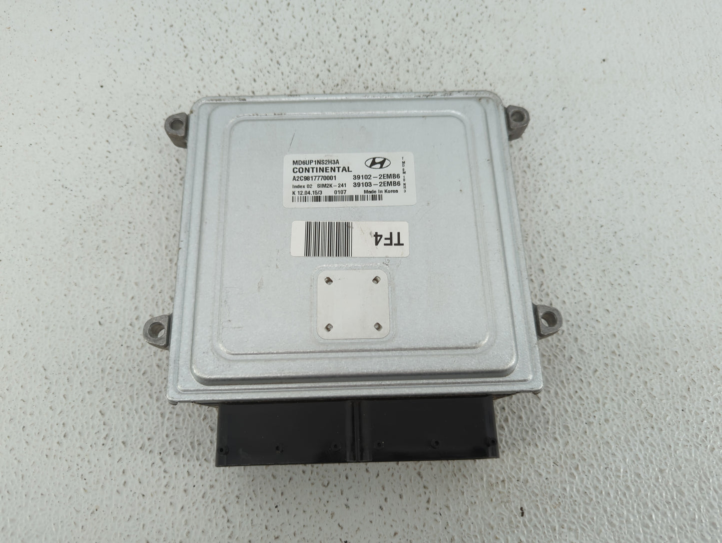2014-2016 Hyundai Elantra PCM Engine Control Computer ECU ECM PCU OEM P/N:39103-2EMB6 39102-2EMB6 Fits Fits 2014 2015 2016 O