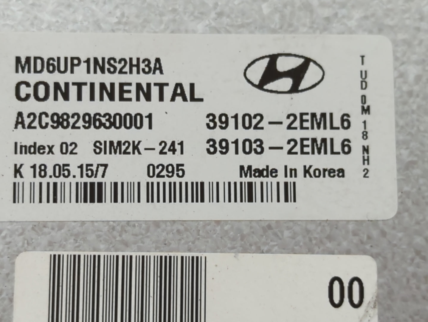 2014-2016 Hyundai Elantra PCM Engine Control Computer ECU ECM PCU OEM P/N:39103-2EML6 39102-2EML6 Fits Fits 2014 2015 2016 O