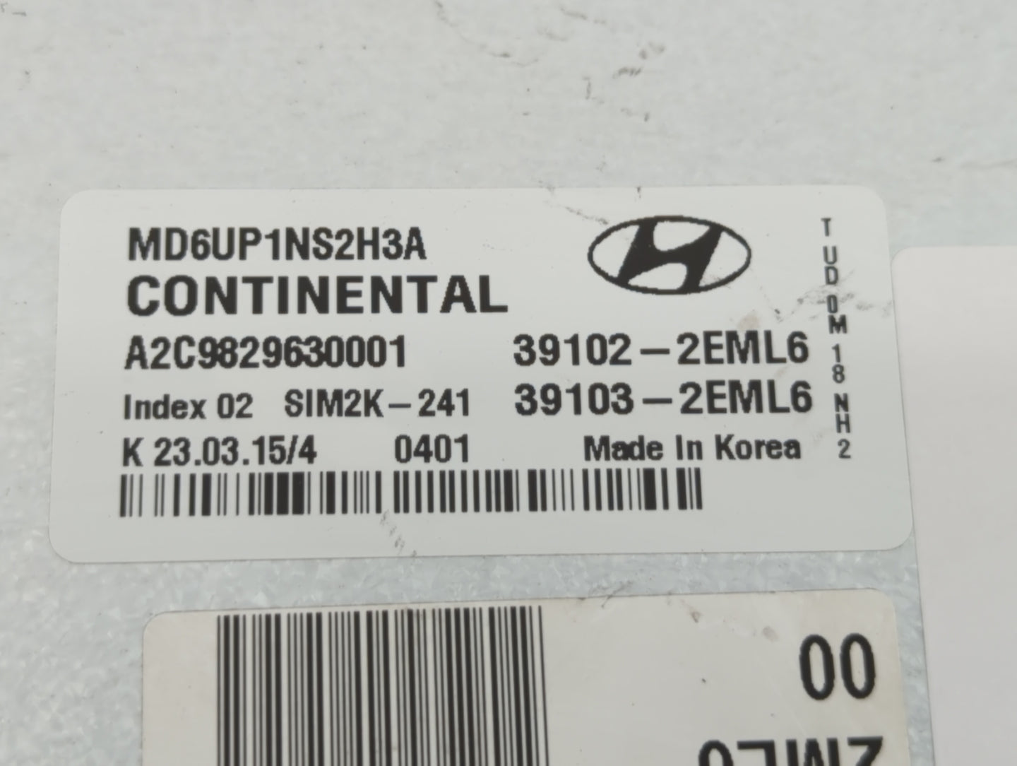 2014-2016 Hyundai Elantra PCM Engine Control Computer ECU ECM PCU OEM P/N:39103-2EML6 39102-2EML6 Fits Fits 2014 2015 2016 O