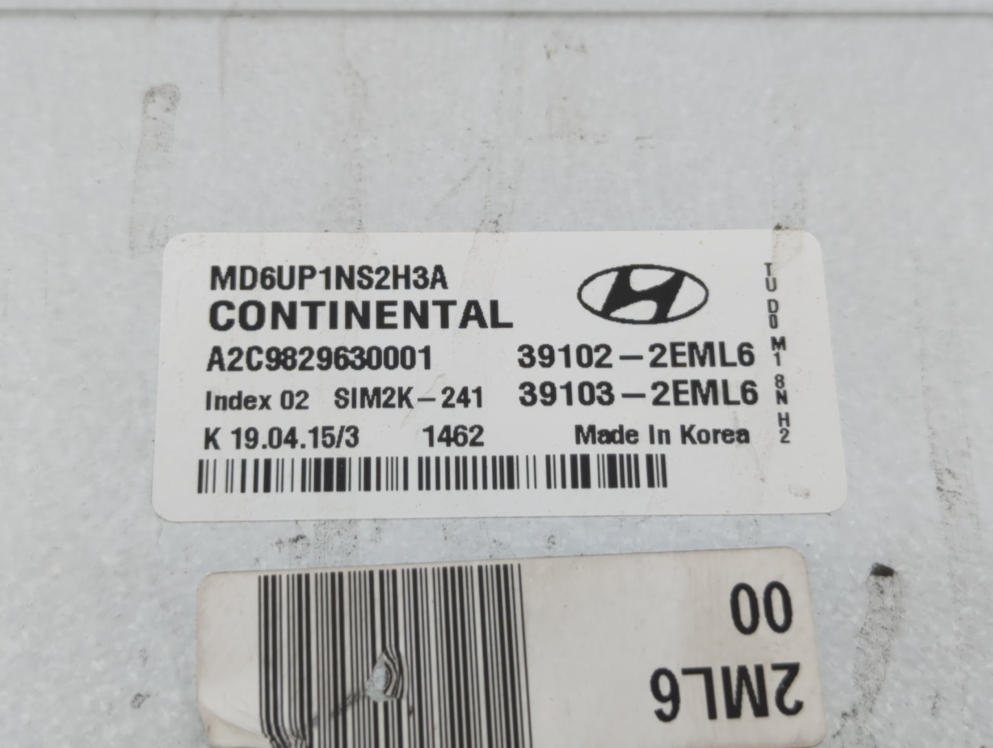 2014-2016 Hyundai Elantra PCM Engine Control Computer ECU ECM PCU OEM P/N:39103-2EML6 39102-2EML6 Fits Fits 2014 2015 2016 O
