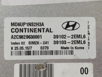 2014-2016 Hyundai Elantra PCM Engine Control Computer ECU ECM PCU OEM P/N:39101-2EML6 39100-2EML6 Fits Fits 2014 2015 2016 O