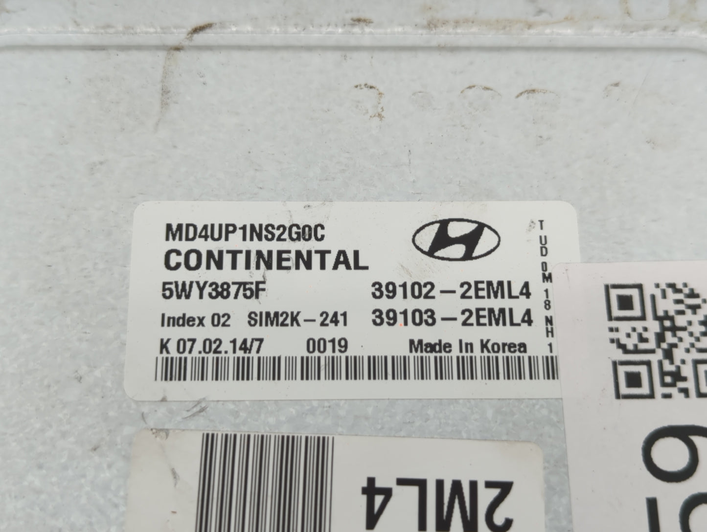 2014-2016 Hyundai Elantra PCM Engine Control Computer ECU ECM PCU OEM P/N:39103-2EML4 39102-2EML4 Fits Fits 2014 2015 2016 O