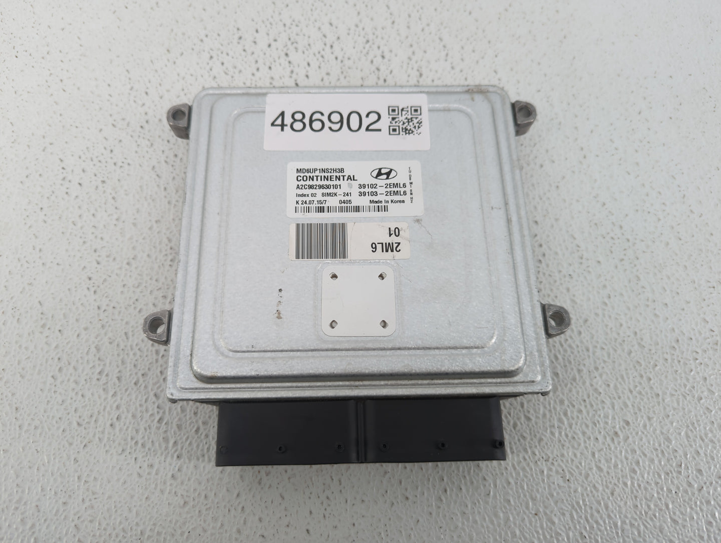 2014-2016 Hyundai Elantra PCM Engine Control Computer ECU ECM PCU OEM P/N:39103-2EML6 39102-2EML6 Fits Fits 2014 2015 2016 O