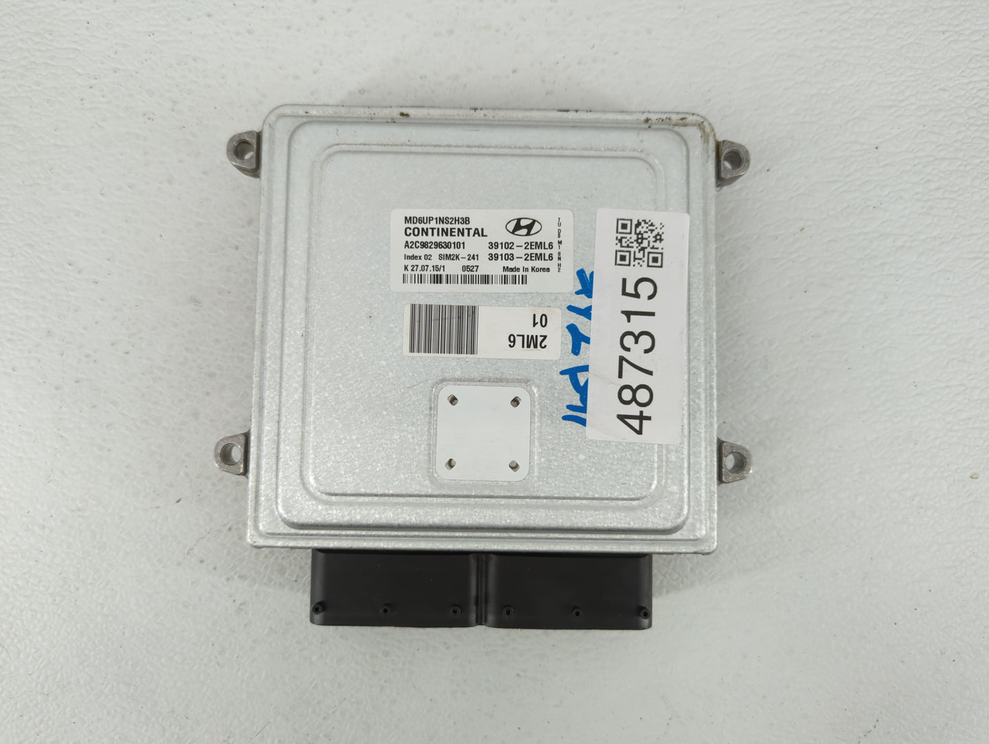 2014-2016 Hyundai Elantra PCM Engine Control Computer ECU ECM PCU OEM P/N:39103-2EML6 39102-2EML6 Fits Fits 2014 2015 2016 O