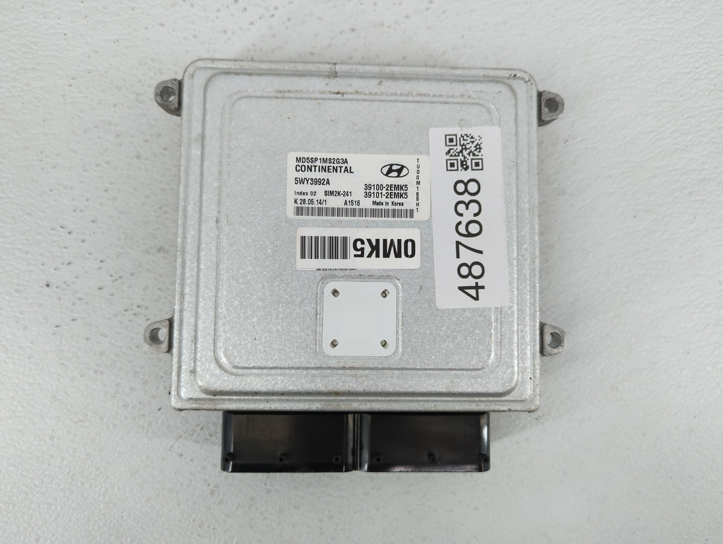 2015-2016 Hyundai Elantra PCM Engine Control Computer ECU ECM PCU OEM P/N:39101-2EMK5 39100-2EMK5, 39102-2ML6 Fits Fits 2015