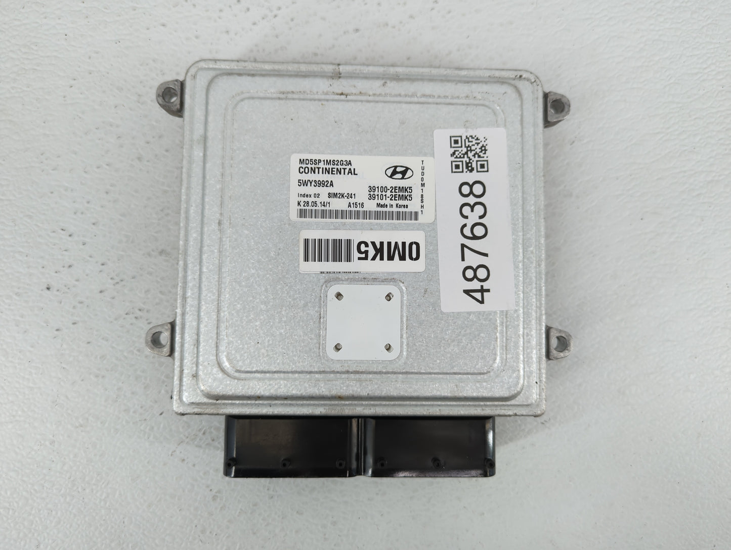 2015-2016 Hyundai Elantra PCM Engine Control Computer ECU ECM PCU OEM P/N:39101-2EMK5 39100-2EMK5, 39102-2ML6 Fits Fits 2015