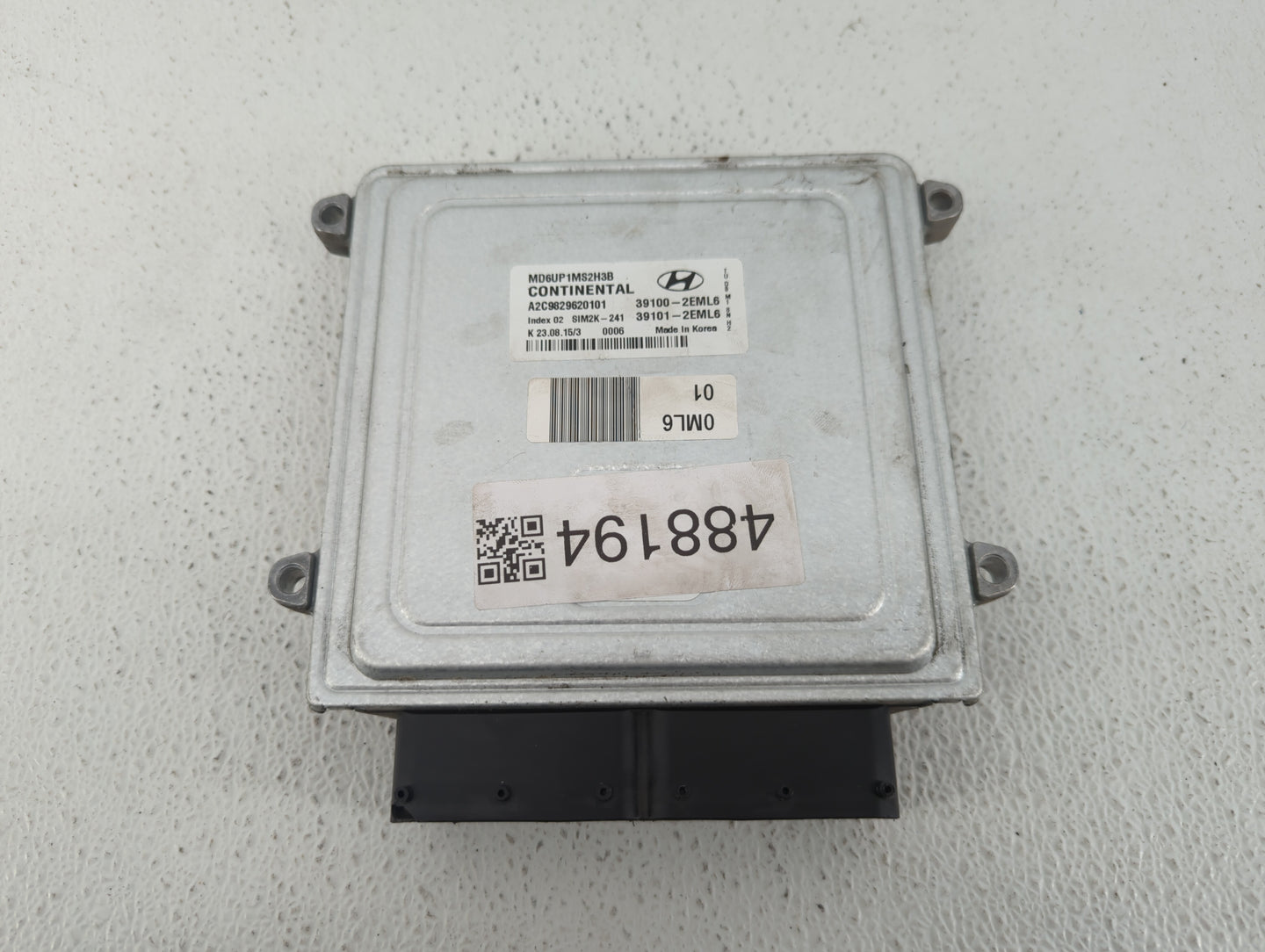 2014-2016 Hyundai Elantra PCM Engine Control Computer ECU ECM PCU OEM P/N:39101-2EML6 39100-2EML6 Fits Fits 2014 2015 2016 O