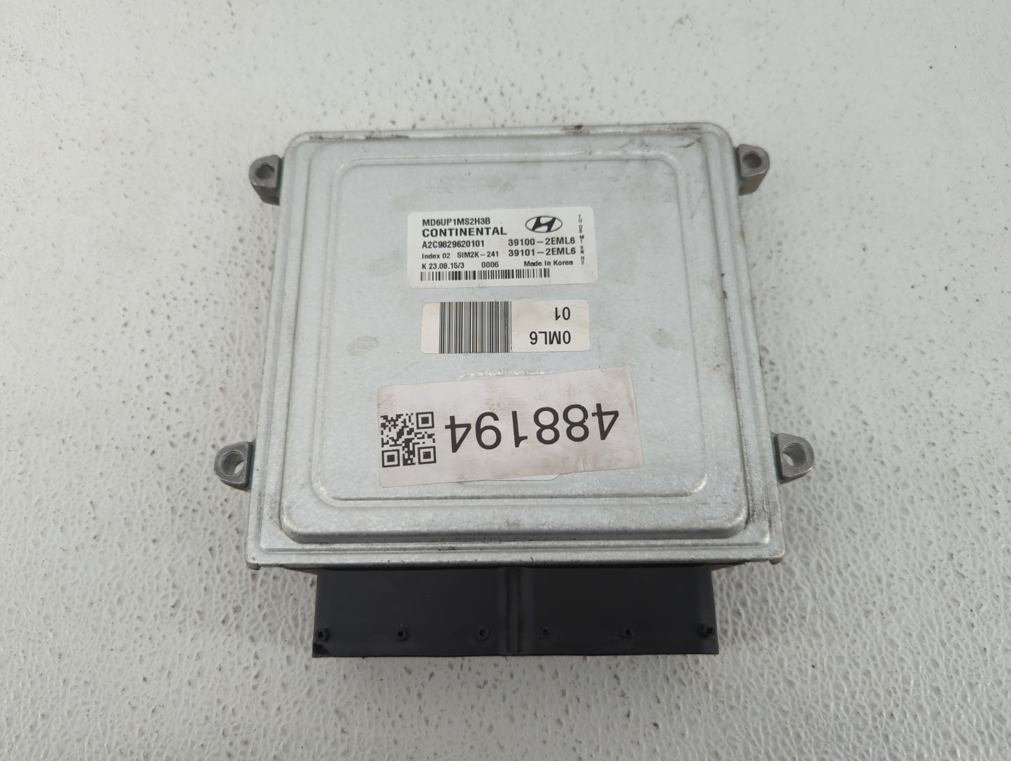 2014-2016 Hyundai Elantra PCM Engine Control Computer ECU ECM PCU OEM P/N:39101-2EML6 39100-2EML6 Fits Fits 2014 2015 2016 O