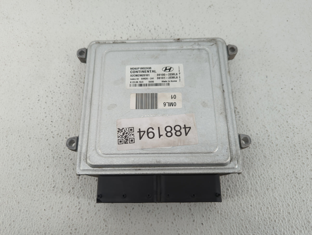 2014-2016 Hyundai Elantra PCM Engine Control Computer ECU ECM PCU OEM P/N:39101-2EML6 39100-2EML6, 39103-2EML6 Fits 2014 201