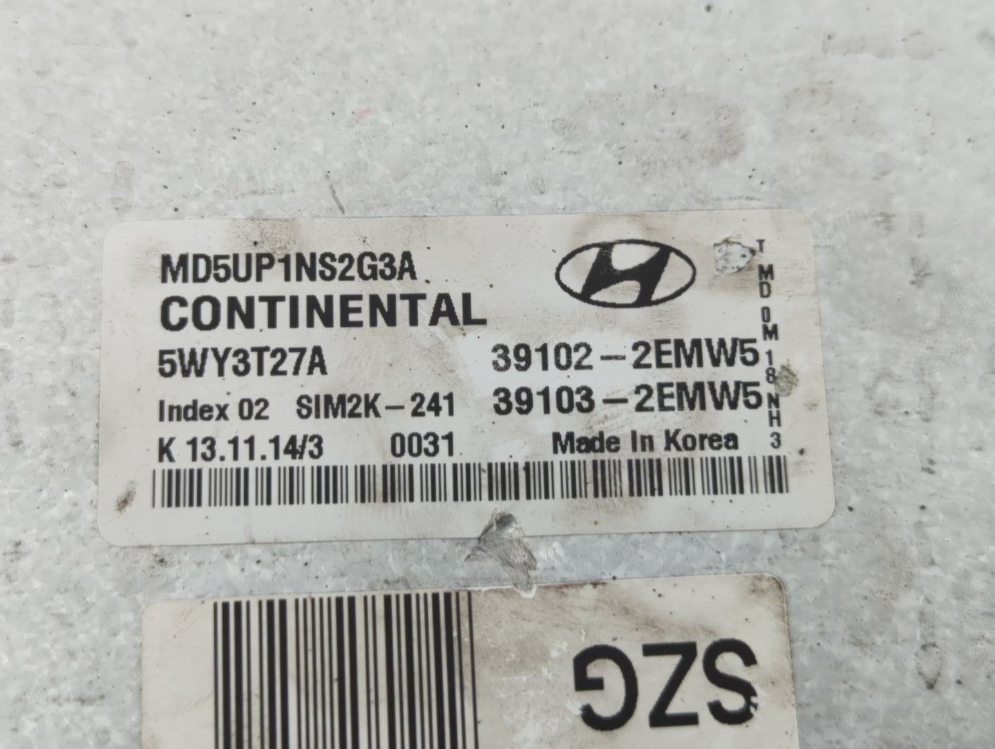 2014-2016 Hyundai Elantra PCM Engine Control Computer ECU ECM PCU OEM P/N:39103-2EMW5 39102-2EMW5 Fits Fits 2014 2015 2016 O