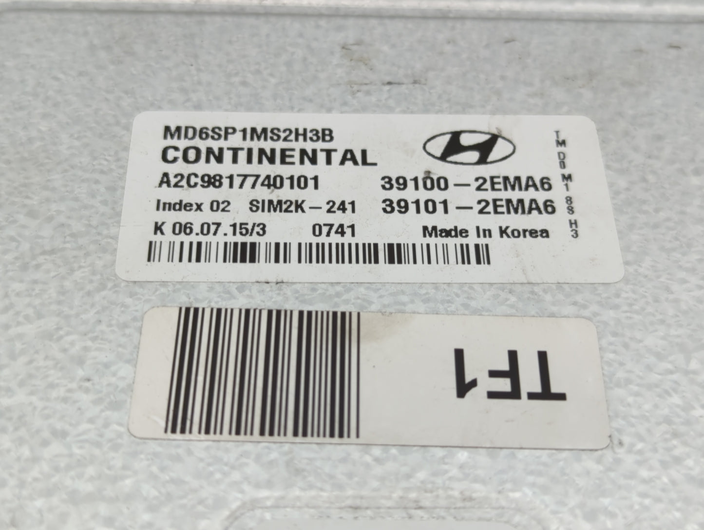 2014-2016 Hyundai Elantra PCM Engine Control Computer ECU ECM PCU OEM P/N:39101-2EMA6 39100-2EMA6 Fits Fits 2014 2015 2016 O