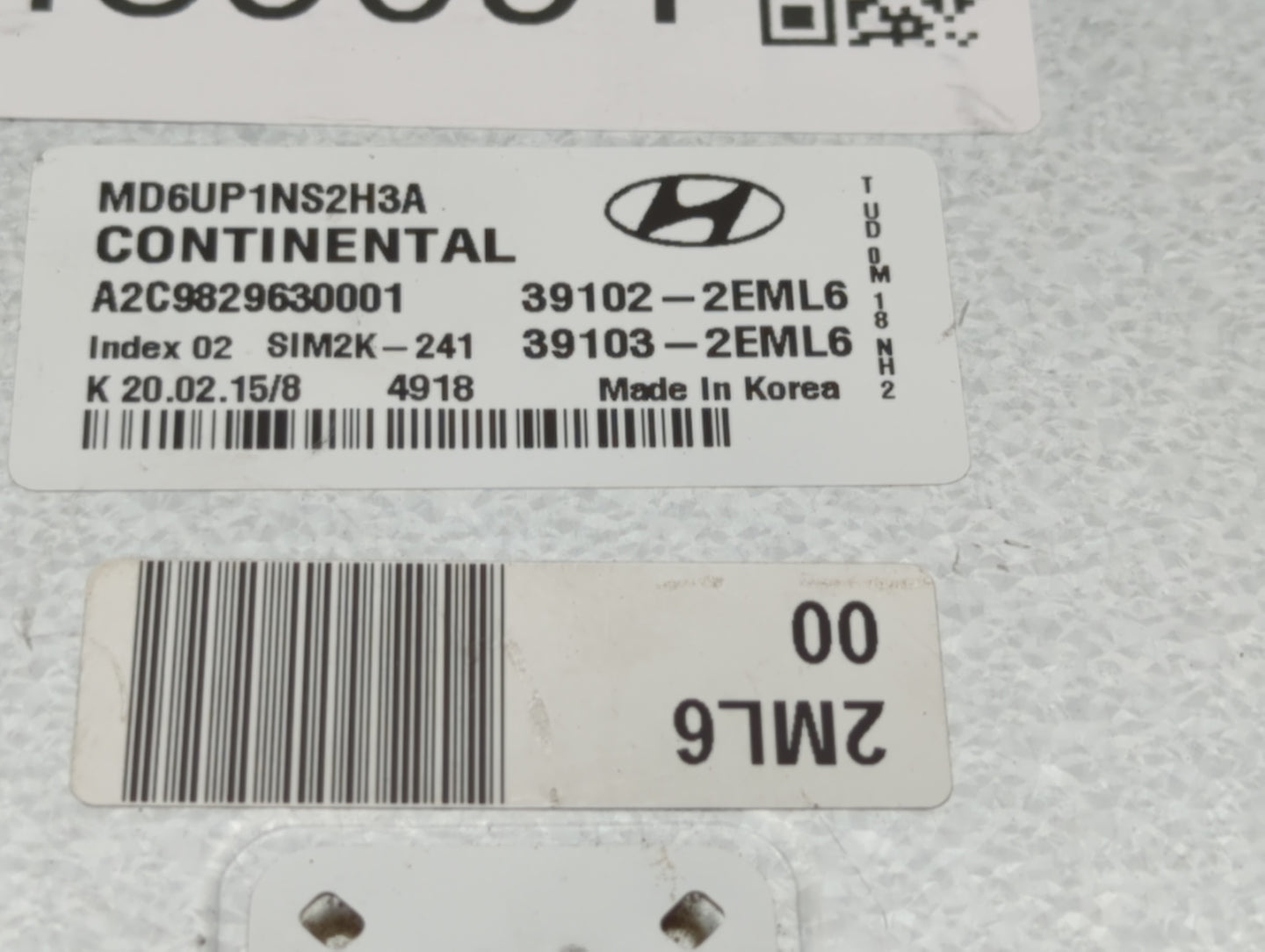 2014-2016 Hyundai Elantra PCM Engine Control Computer ECU ECM PCU OEM P/N:39103-2EML4 39102-2EML4 Fits Fits 2014 2015 2016 O