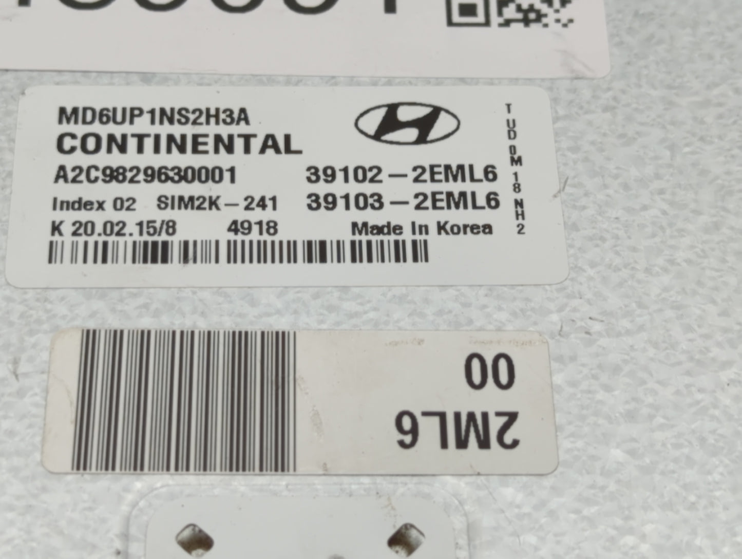 2014-2016 Hyundai Elantra PCM Engine Control Computer ECU ECM PCU OEM P/N:39103-2EML4 39102-2EML4 Fits Fits 2014 2015 2016 O
