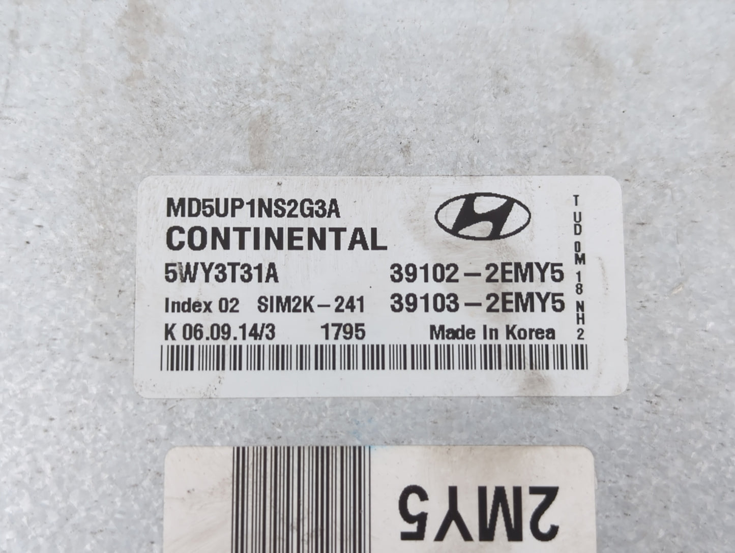 2014-2016 Hyundai Elantra PCM Engine Control Computer ECU ECM PCU OEM P/N:39103-2EMY5 39102-2EMY5 Fits Fits 2014 2015 2016 O