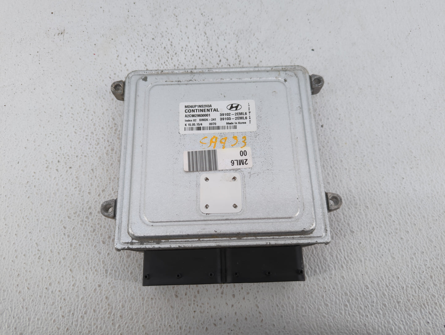 2014-2016 Hyundai Elantra PCM Engine Control Computer ECU ECM PCU OEM P/N:39103-2EML6 39102-2EML6 Fits Fits 2014 2015 2016 O