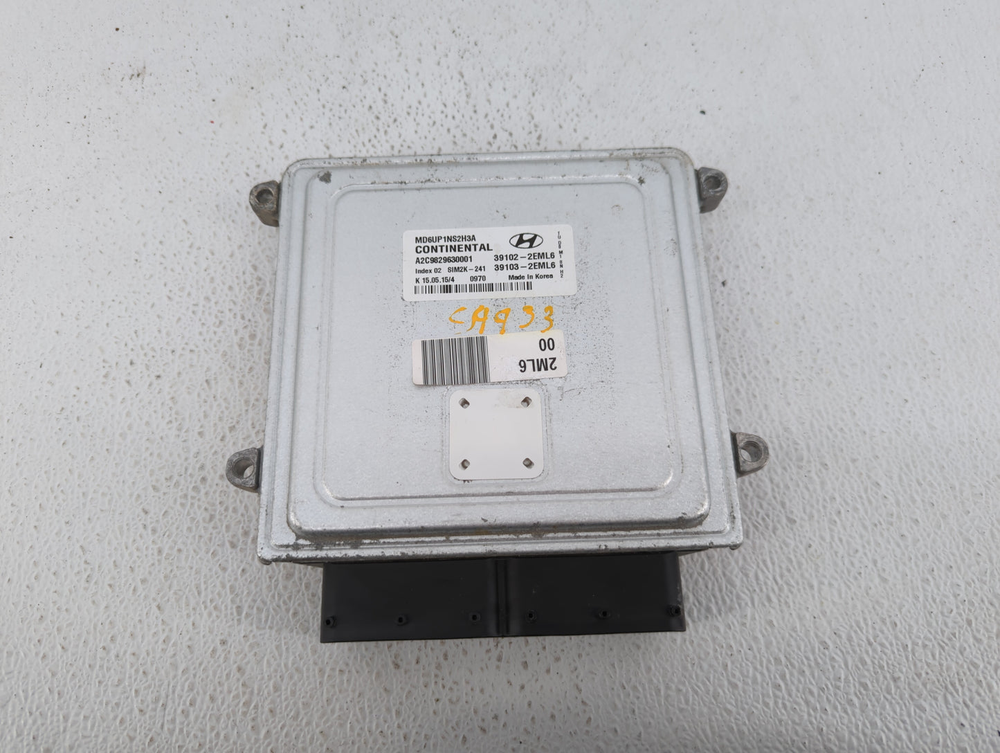 2014-2016 Hyundai Elantra PCM Engine Control Computer ECU ECM PCU OEM P/N:39103-2EML6 39102-2EML6 Fits Fits 2014 2015 2016 O