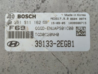2016-2017 Hyundai Elantra PCM Engine Control Computer ECU ECM PCU OEM P/N:39133-2EGB1 Fits Fits 2016 2017 OEM Used Auto Part