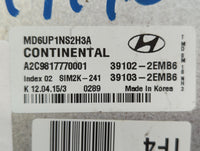 2014-2016 Hyundai Elantra PCM Engine Control Computer ECU ECM PCU OEM P/N:39103-2EMB5 39102-2EMB5 Fits Fits 2014 2015 2016 O