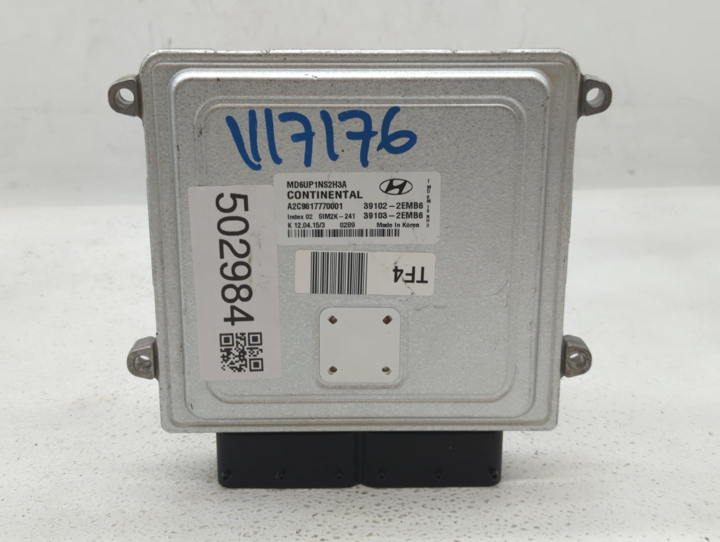 2014-2016 Hyundai Elantra PCM Engine Control Computer ECU ECM PCU OEM P/N:39103-2EMB5 39102-2EMB5 Fits Fits 2014 2015 2016 O