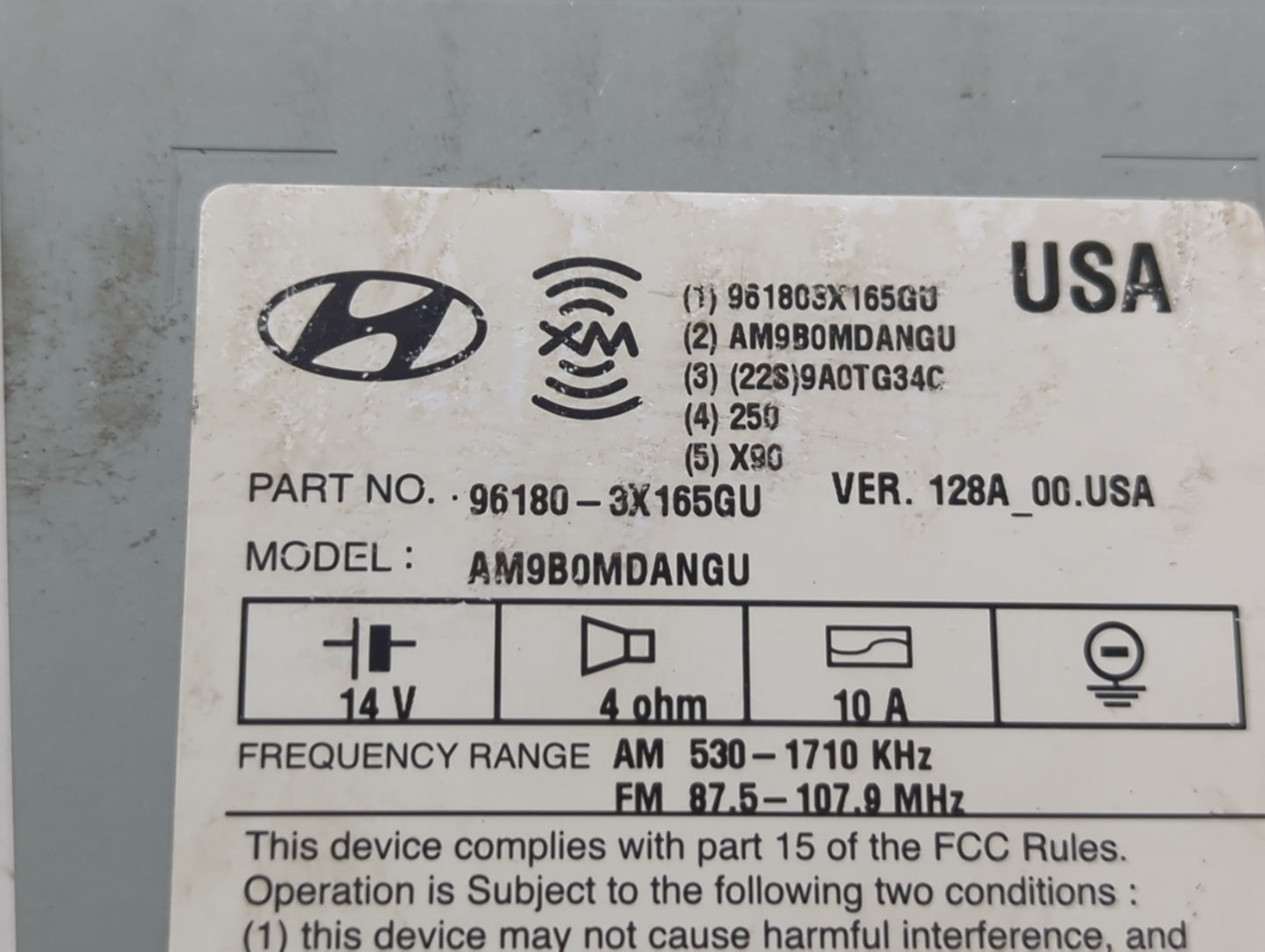 2014-2016 Hyundai Elantra Am Fm Cd Player Radio Receiver - Oemusedautoparts1.com