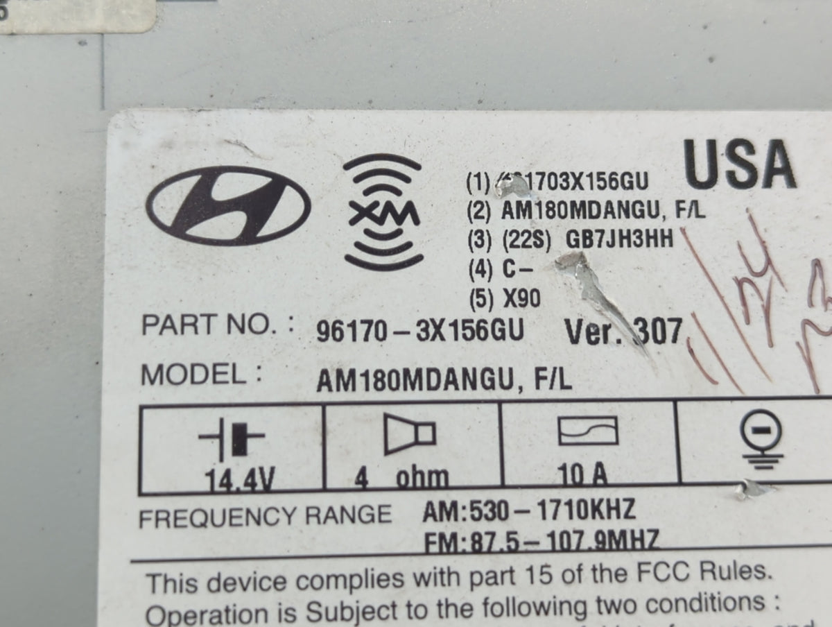 2014-2016 Hyundai Elantra Am Fm Cd Player Radio Receiver 510699 - Oemusedautoparts1.com