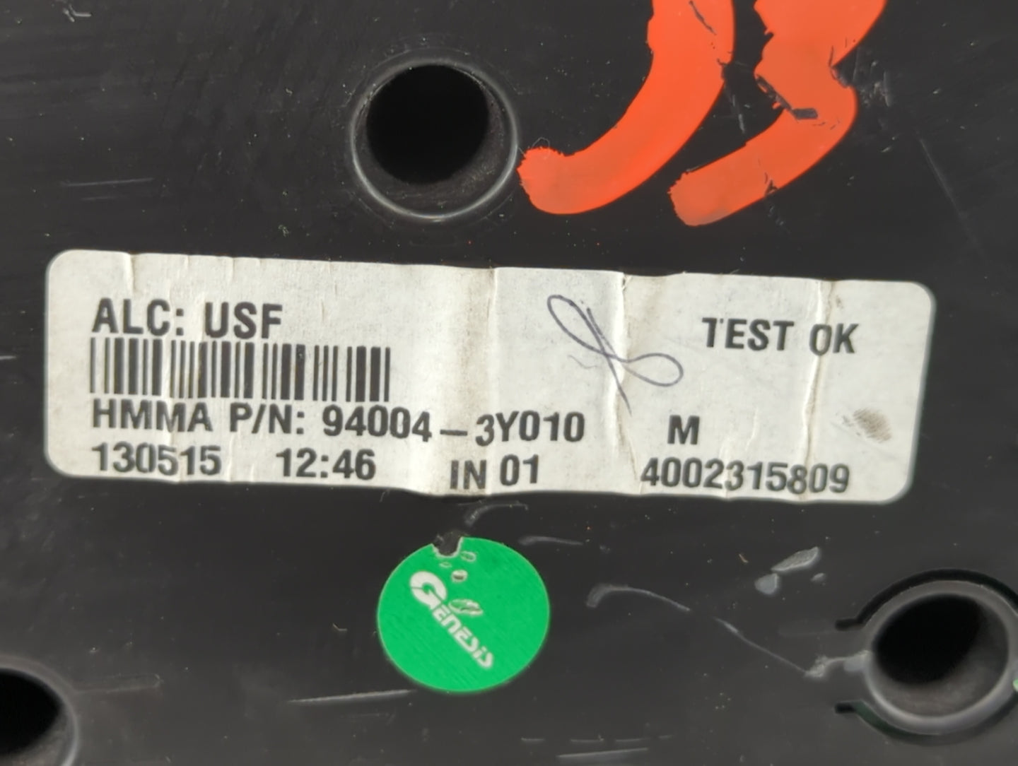 2014-2016 Hyundai Elantra Instrument Cluster Speedometer Gauges P/N:94004-3Y010 Fits Fits 2014 2015 2016 OEM Used Auto Parts